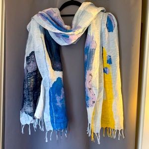 Lively watercolor scarf